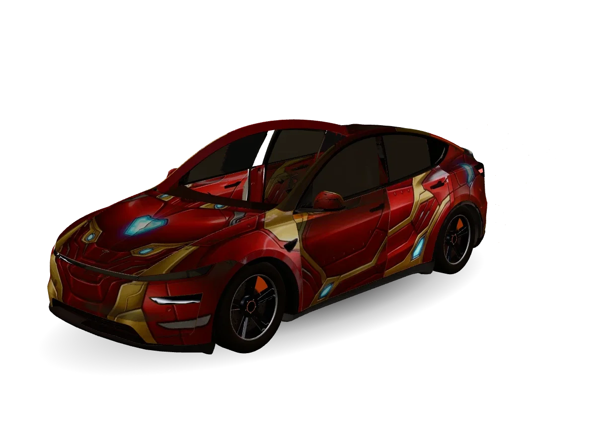 Iron Man Tesla wrap for Model Y 2025+ Premium